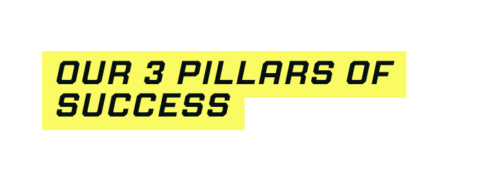 Our 3 pillars of success